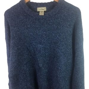 LL L.L. Bean Wool Pullover Sweater XL Blue Heavy
